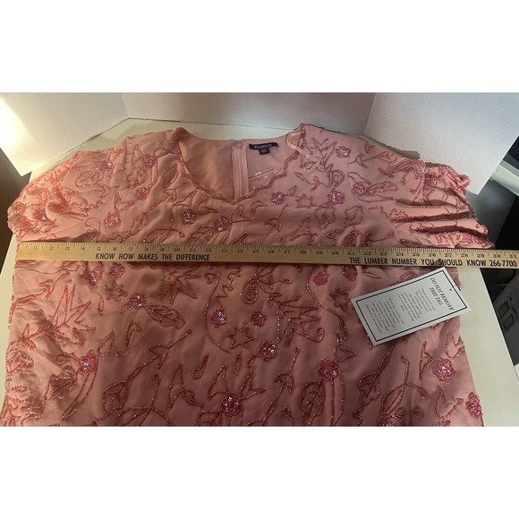 Roaman's Women's‎ Plus Size Pink Floral Embroidered ~Tunic Top~26W~NWT - Picture 7 of 8